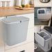 Shenzhen Haorui Industrial Technology Co., Ltd. Poubelle avec couvercle 12L pour cuisine - Poubelle suspendue avec séparation humide et sèche