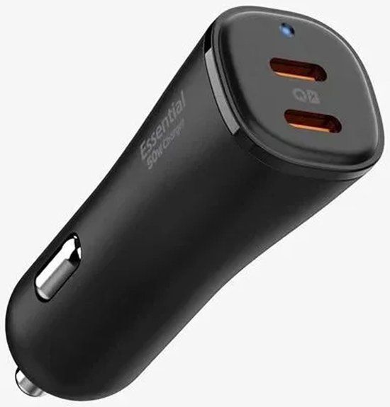 Spigen ArcStation Essential - 50W Auto Lader - 2X USB-C - Zwart