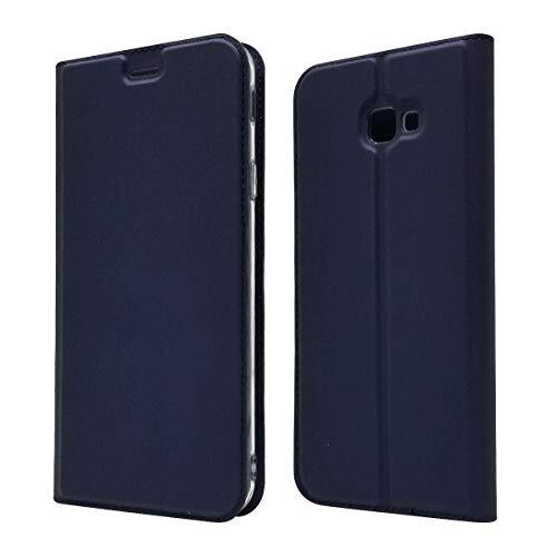 Custodia Custodia® Ultra Slim PU TPU Flip Folio hoes met kaartsleuf en standfunctie voor de Samsung Galaxy J4 Plus, Samsung Galaxy J4 Plus, donkerblauw