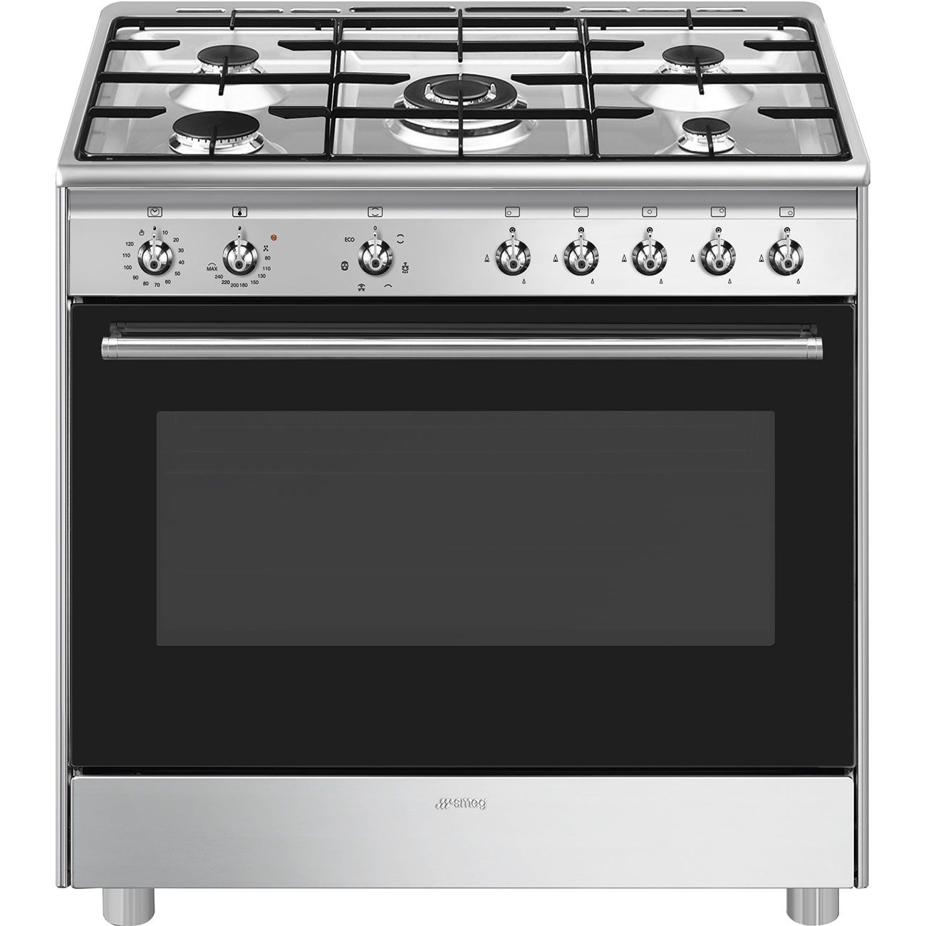 SMEG CX91GMXNLK - Gasfornuis - 90 cm - RVS - 5 kookzones