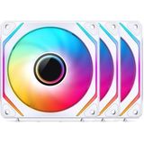 Jonsbo Lot de 3 Ventilateurs de boitier ZL-120 RGB - 12cm (Blanc)