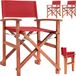 Casaria Regisseursstoelen Set van 2 – FSC met Armleuningen – Rood