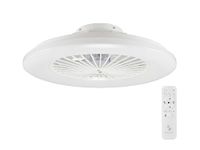 BEPER P206VEN640 Plafondventilator met LED verlichting, 40W, 3 Selecteerbare snelheden, programmeerbare timer, Ventilator met afstandsbediening inbegrepen, Wit