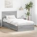 Maison Exclusive Lit exclusif - Structure de lit avec tête de lit gris imitation chêne Sonoma, 100 x 200 cm, en panneaux de particules