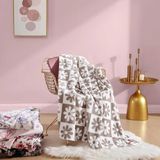 Betsey Johnson Daisy Geruite beige plaid 127 x 178 cm