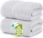 Utopia Towels - Luxueuze extra grote badhanddoek, 2-delig, 600 g/m², 100% ringgesponnen katoen, zeer absorberend en sneldrogend, superzachte hotelkwaliteit (80 x 180 cm, zilver)