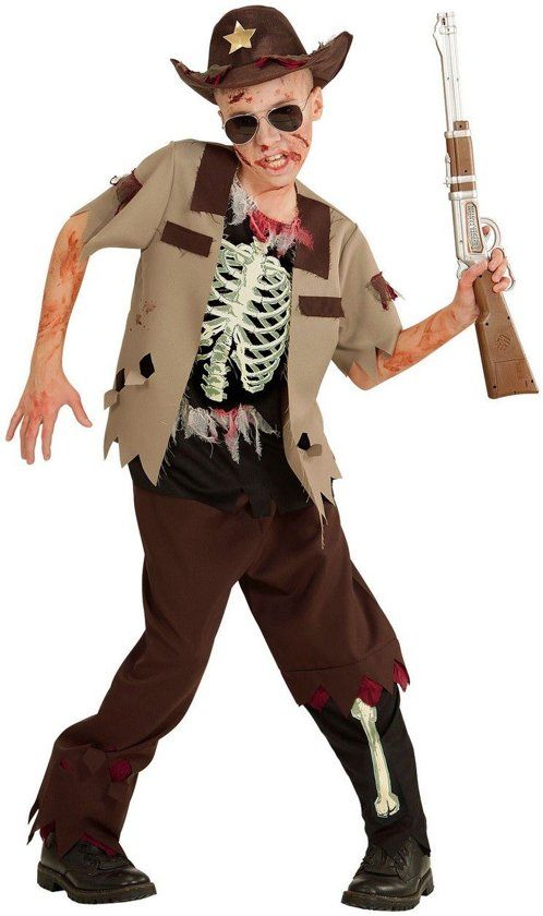 Widmann Zombie Sheriff Navajo Jongen Maat 140 Carnaval kostuum Verkleedkleding