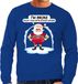 Bellatio Decorations Shoppartners Bv Foute Kersttrui / sweater - Im broke enjoy your fits spoiled kiddies - Kerst is duur - blauw - heren - kerstkleding / kerst outfit XL
