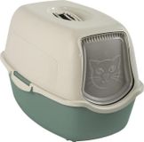 Syfax Kattentoilet Green & White Recycled PP Closed Cat Litter Box 56 x 40 x 39 cm