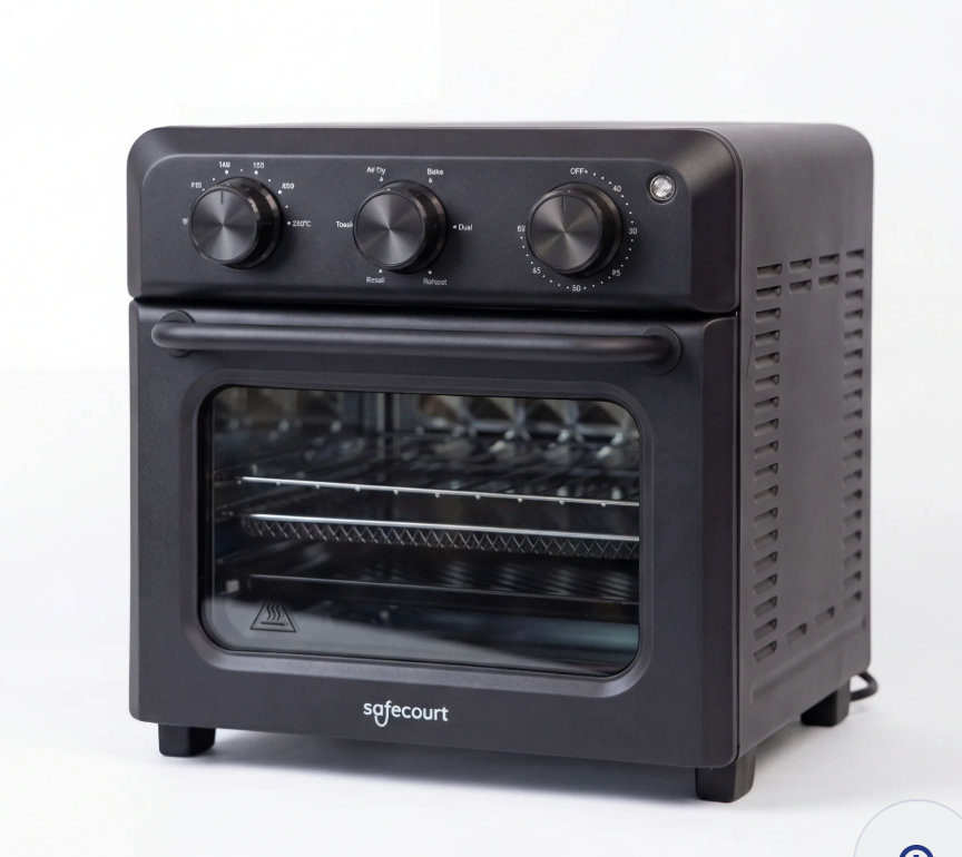 Safecourt Kitchen Safecourt 6-in-1 Airfyer oven - 100% PFAS-vrij - 6 programma’s - 80 tot 230 graden - Airfryer, bakken, roosteren, toasten, grillen & opwarmen - Zwart