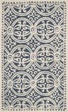 Safavieh Medallion Indoor handgetuft vloerkleed, Cambridge collectie, CAM123, Navy Blue & Ivory, 91 x 152 cm