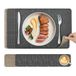 Placemats KitchenBoss Set van 6 placemats en onderzetters, dubbelzijdig, voor tafel, zwart, antislip, wasbaar, 43 x 30 cm, grijs + beige