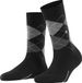 Burlington Marylebone gedessineerd wol sokken dames zwart - maat 36-41