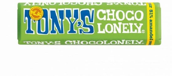 Tony's Chocolonely reep Puur 51% Amandel Zeezout - 35 x 47 gram