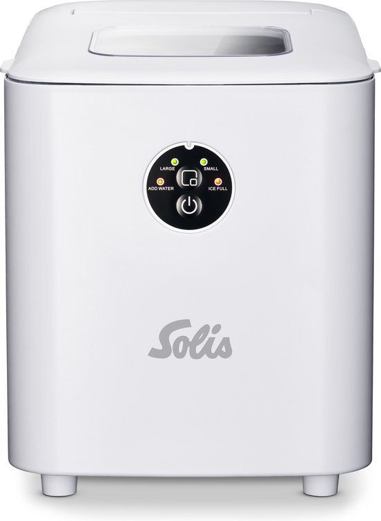 Solis Ice Cube Express Ijsblokjesmachine 1 Liter - 12kg Ijs in 24 Uur - Compacte Ijsblokjesmaker - Ijsblokjes in Verschillende Formaten - Zelf Reinigend - Makkelijk in Gebruik