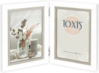Zep Duo Houten Fotolijst Sion 2Q Wit / Grijs voor foto's 2x 13x18