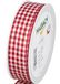 Halbach Seidenbänder Premium Vichy Karo cadeaulint (rood) | breedte 25 mm lengte 25 m | geruite band made in Germany | geruit lint in vele kleuren