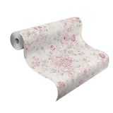 Rasch 516029 Selection vliesbehang, meerkleurig (Floral Roze/Crème/Zilver), 10,05 x 0,53 m