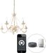 QAZQA Giuseppe - Lustre LED intelligent de style campagnard italien - 5 lampes - Ø 60 cm - Blanc
