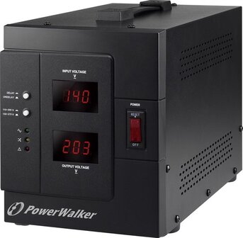 PowerWalker BlueWalker AVR 3000/SIV - Spanningregelaar - Zwart