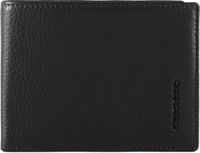 PIQUADRO Leren Portemonnee Modus Special Men´s Wallet With Coin Pocket RFID Nero Zwart