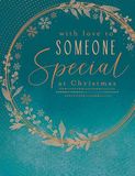 Piccadilly Greetings Kerstkaart met liefde voor iemand speciale krans - 8 x 6 inch