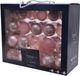 Decoris Kerstballenset glas mix poederroze 42 st