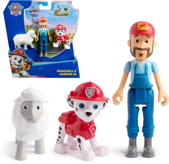 PAW Patrol Speelfigurenset met Marshall, Boer Al en schaap