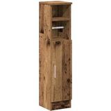 Meuble de salle de bain avec porte-rouleau vieux bois