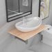 Maison Exclusive - Ensemble de meubles de salle de bains 2 pièces, céramique brun chêne