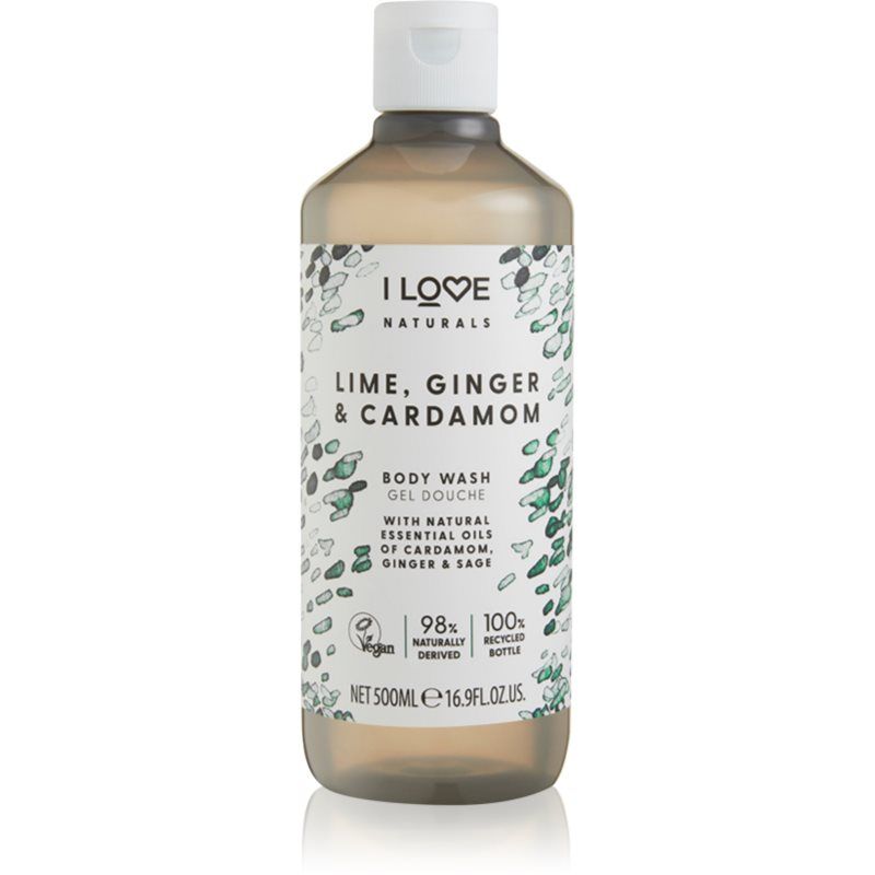 I Love Naturals Body Wash (Lime, Ginger & Cardamom) - Hydrating Shower Gel 500ml