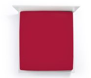 Bella Donna Jersey La Piccola Topperhoeslaken 120x210-220 cm carmijnrood-0188