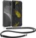 kwmobile Samsung Galaxy A35 telefoonhoesje met koord - Geel/Grijs/Transparant
