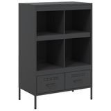 vidaXL Hoge Kast - 68x39x101,5 cm - Staal - Zwart