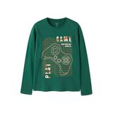 NAME IT KIDS oversized longsleeve met print - groen