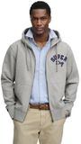 Superdry Hoodie de sport vintage pour hommes Gris chiné foncé L