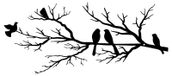 Omgoods - Décoration murale en métal avec oiseaux sur branche pour intérieur et extérieur