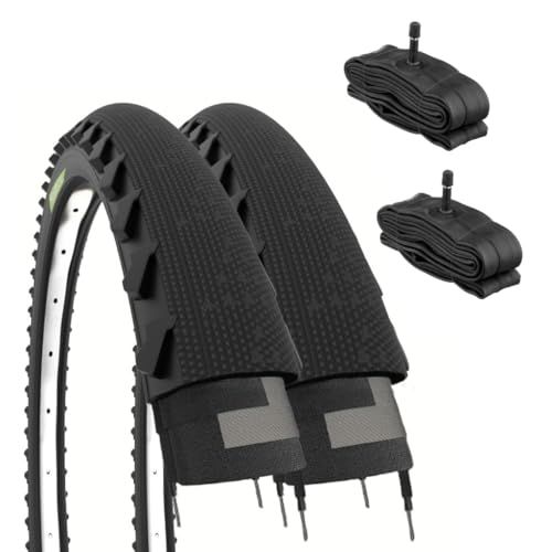 2 Demi 2 x Slick banden 26 x 1,95 + Amerika camera's | banden 50-559 banden voor MTB Trekking Bike Hybrid