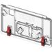 Tece - Plaque de fermeture transparente avec loquets pour bâti-support