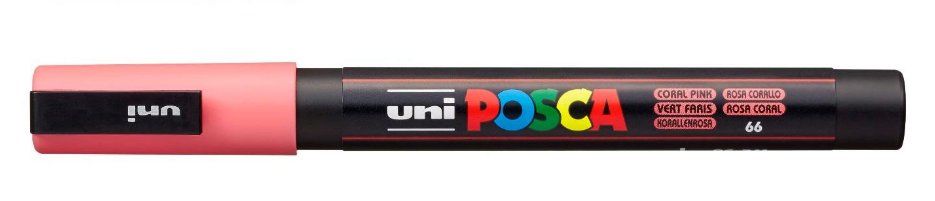 Uni-Ball PC-3M - Markeerpen - Kogelpunt - Roze - 0.9 - 1.3 mm