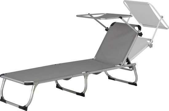 Eurotrail Pebble Beach Ligbed - Antraciet - Grijs