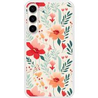 Samsung Galaxy S23 Flower wall Verstevigd hoesje met sublimatie bedrukking