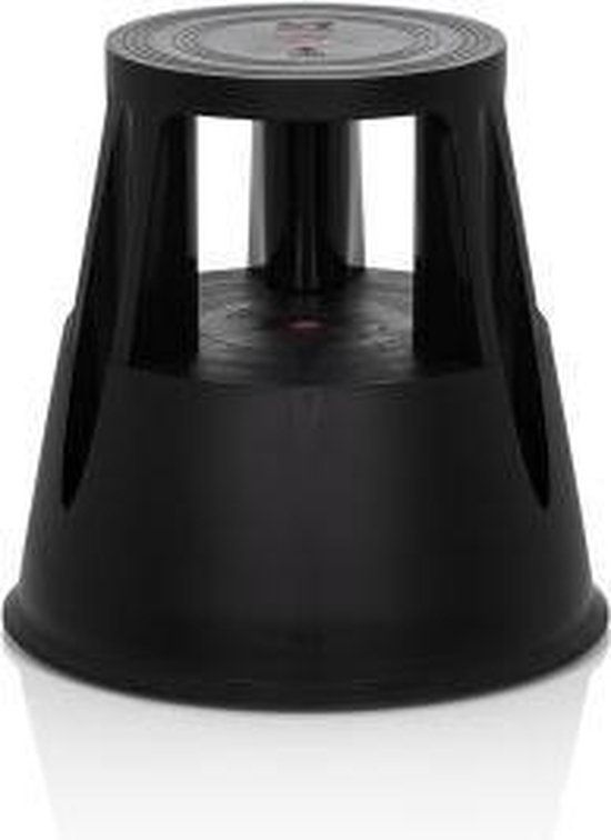 hjh OFFICE Tio-M I Werkstoel / werkkruk / verhoogde bureaustoel - Zwart - Kunststof