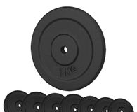 G5 HT SPORT Gietijzeren schijven voor sportschool Ø gat 25 mm: afzonderlijk of per paar [0,5 tot 20 kg] compatibel met halters en halters, sterkte en duurzaamheid voor thuisgym (1 x 1 kg)