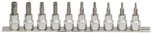 KS Tools 3/8" Bit-dopsleutelset met boring, 10-dlg, TB10-TB55
