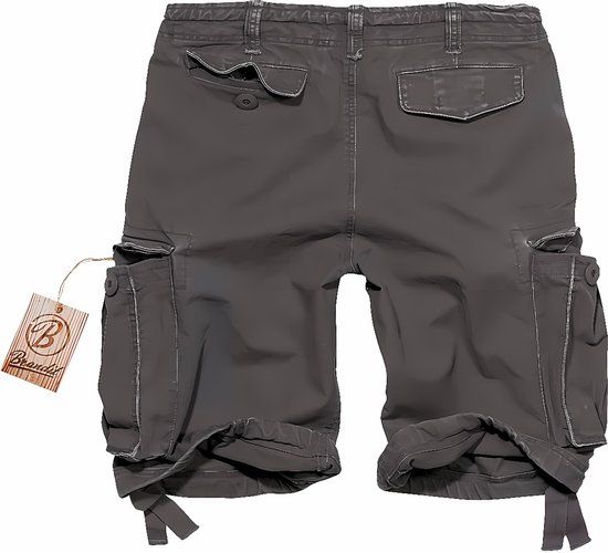 Brandit Vintage Heren Shorts - antraciet - S