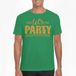 Bellatio Decorations Verkleed shirt heren - groen - glitter goud - L