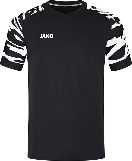 JAKO Shirt Wild - Korte Mouw - Zwart/Wit - Maat L - Heren