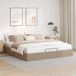 Maison Exclusive - Lit plateforme sans matelas Cappuccino 200 x 200 cm, similicuir