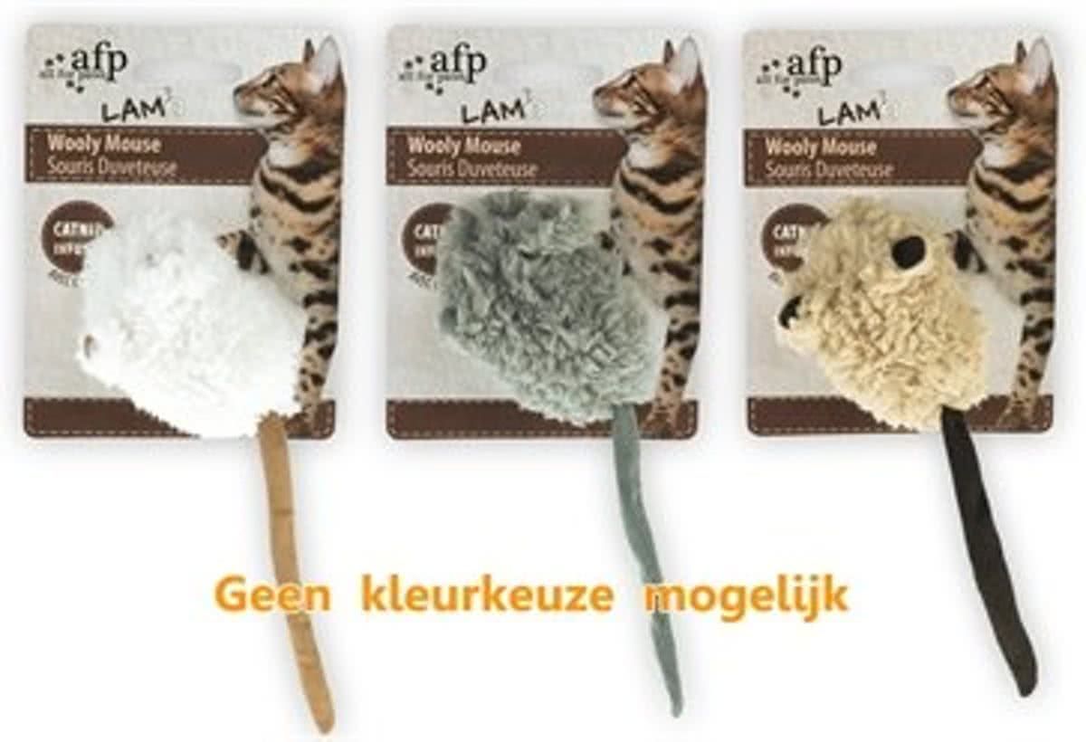 AFP Lambswool-Wooly Mouse with mouse sound Catnip - 0847922021016